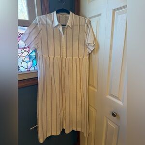 Madewell Cream Button-Up Dress